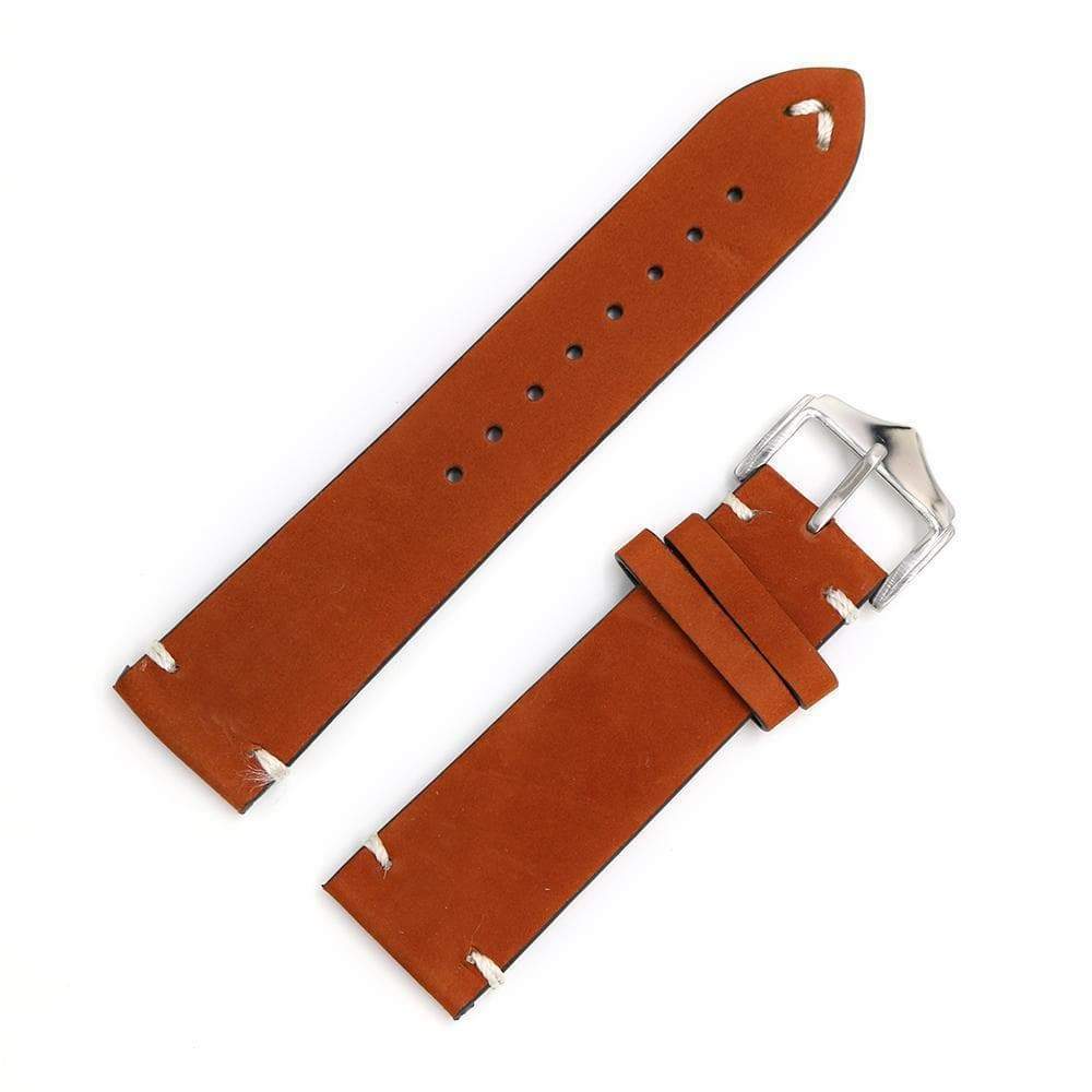 20mm 22mm 24mm Cowhide Suede Leather Watch Strap [W166]