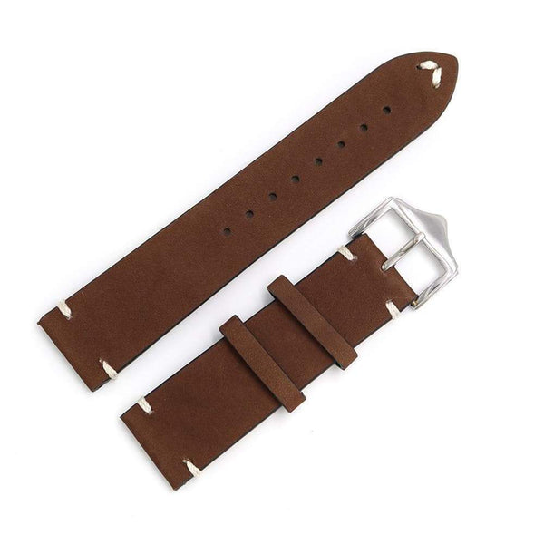 20mm 22mm 24mm Cowhide Suede Leather Watch Strap [W166]