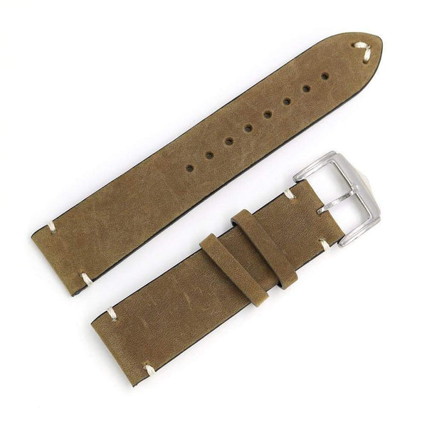 20mm 22mm 24mm Cowhide Suede Leather Watch Strap [W166]