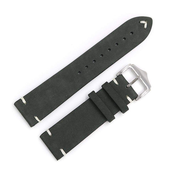 20mm 22mm 24mm Cowhide Suede Leather Watch Strap [W166]