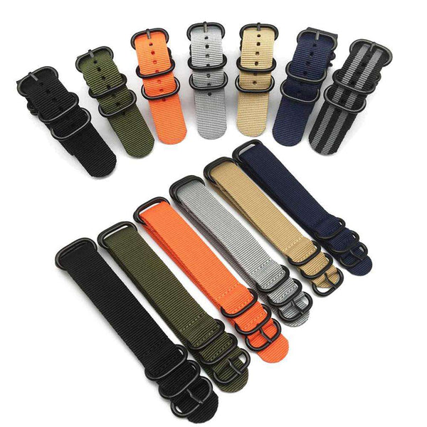 20mm 22mm 24mm Orange / Red / Blue / Green / Beige / Grey / Black ZULU Watch Strap [W113]