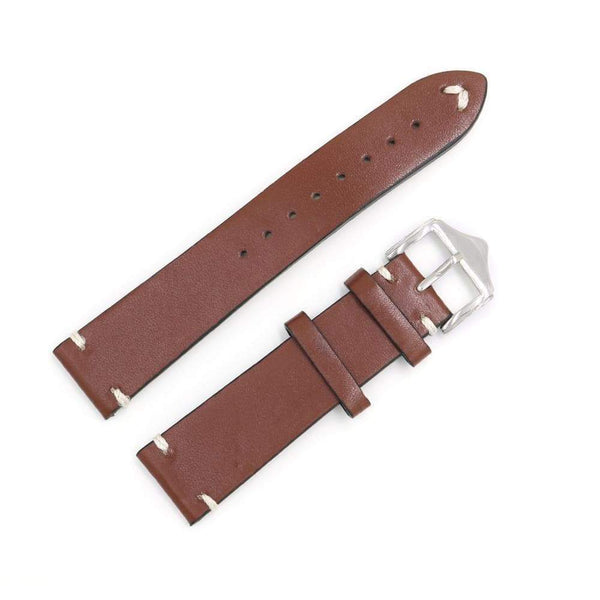 20mm 22mm 24mm Red / Blue / Brown / Black Leather Watch Strap [W022]