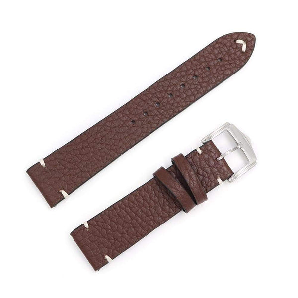 20mm 22mm 24mm Red / Blue / Brown / Black Leather Watch Strap [W022]