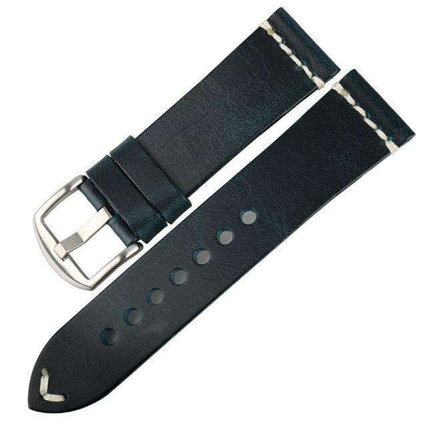 20mm 22mm 24mm Red / Blue / Green / Brown / Black Leather Watch Strap [W008]