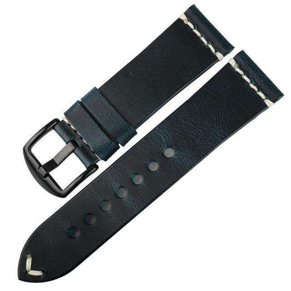 20mm 22mm 24mm Red / Blue / Green / Brown / Black Leather Watch Strap [W008]