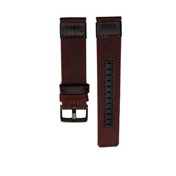 20mm 22mm Nylon Watch Strap with Silver / Black Buckle [W129]