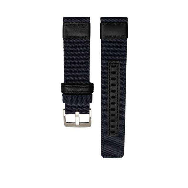 20mm 22mm Nylon Watch Strap with Silver / Black Buckle [W129]