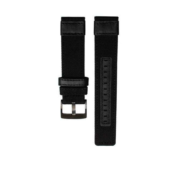 20mm 22mm Nylon Watch Strap with Silver / Black Buckle [W129]