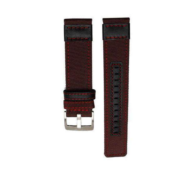 20mm 22mm Nylon Watch Strap with Silver / Black Buckle [W129]