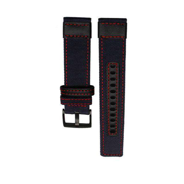 20mm 22mm Nylon Watch Strap with Silver / Black Buckle [W129]