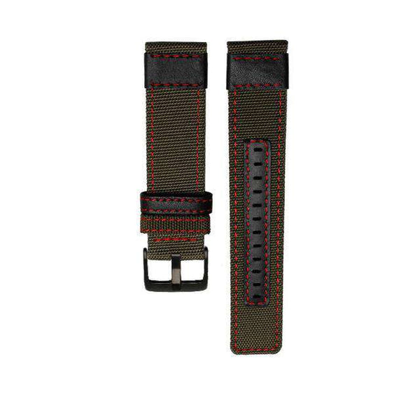 20mm 22mm Nylon Watch Strap with Silver / Black Buckle [W129]