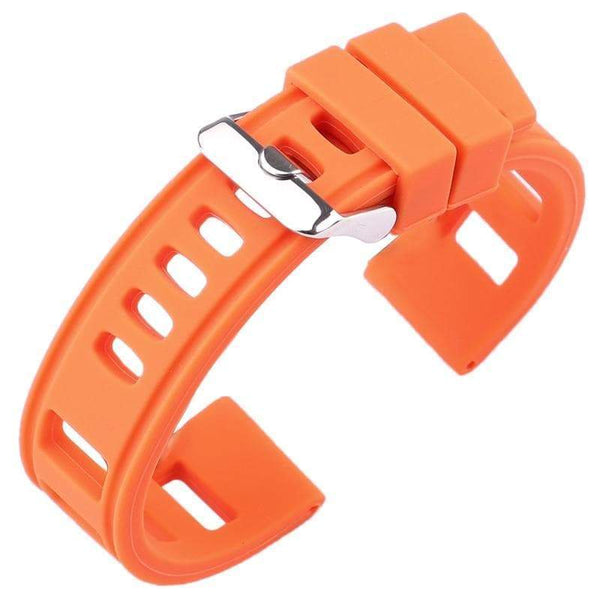 20mm 22mm Orange / Blue / Black Rubber Watch Strap [W072]