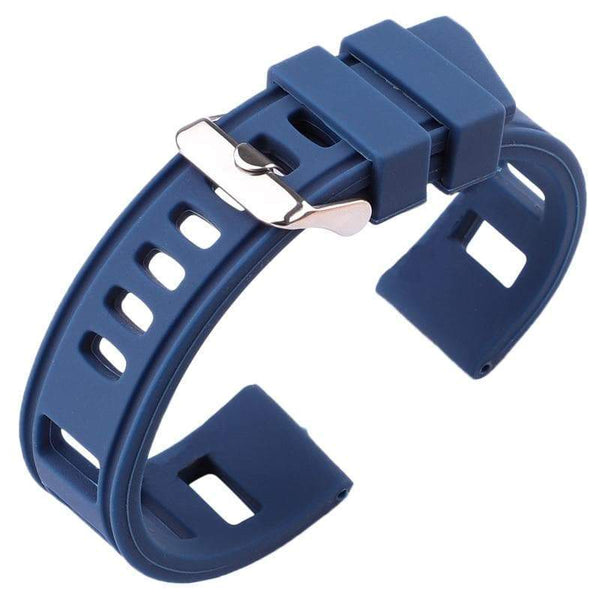 20mm 22mm Orange / Blue / Black Rubber Watch Strap [W072]