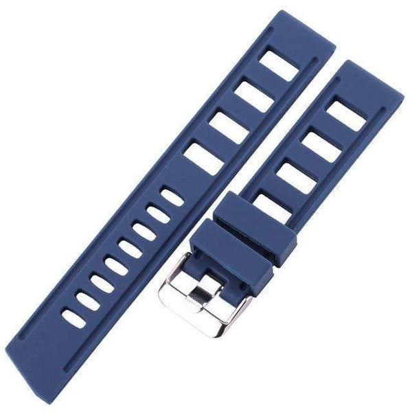 20mm 22mm Orange / Blue / Black Rubber Watch Strap [W072]