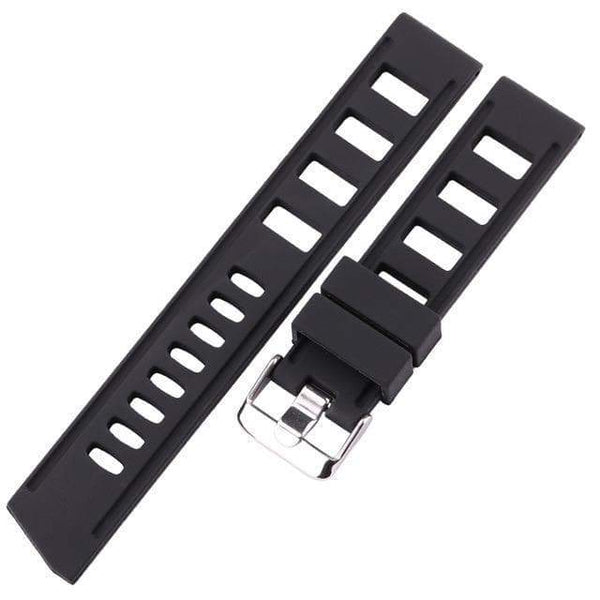20mm 22mm Orange / Blue / Black Rubber Watch Strap [W072]