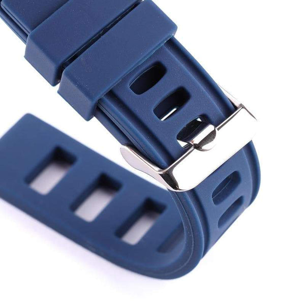 20mm 22mm Orange / Blue / Black Rubber Watch Strap [W072]