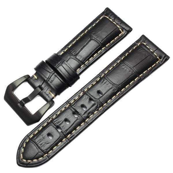 20mm 22mm Orange / Brown / Black Leather Watch Strap [W081]