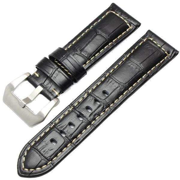 20mm 22mm Orange / Brown / Black Leather Watch Strap [W081]