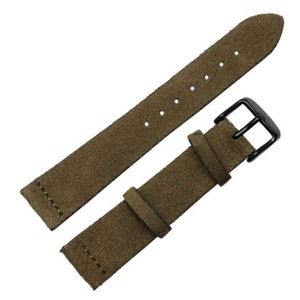 20mm 22mm Red / Blue / Khaki / Brown / Grey / Black Suede Leather Watch Strap [W091]