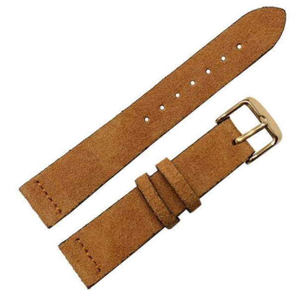 20mm 22mm Red / Blue / Khaki / Brown / Grey / Black Suede Leather Watch Strap [W091]