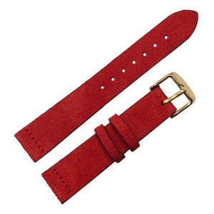 20mm 22mm Red / Blue / Khaki / Brown / Grey / Black Suede Leather Watch Strap [W091]