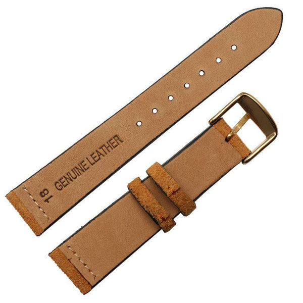 20mm 22mm Red / Blue / Khaki / Brown / Grey / Black Suede Leather Watch Strap [W091]