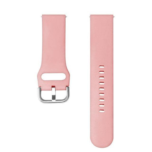 20mm 22mm White / Yellow / Orange / Red / Pink / Blue / Green / Cream / Grey / Black Rubber Watch Strap [W154]