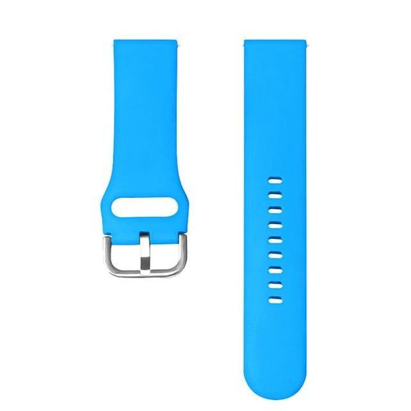 20mm 22mm White / Yellow / Orange / Red / Pink / Blue / Green / Cream / Grey / Black Rubber Watch Strap [W154]