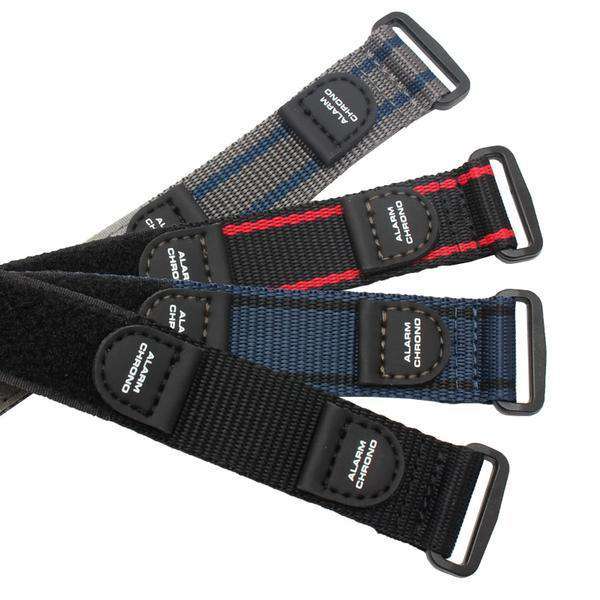 20mm Blue / Grey / Black Canvas Watch Strap [W128]