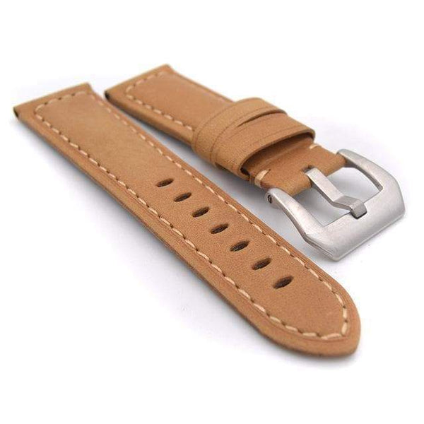 22mm 24mm Red / Blue / Green / Brown / Black Leather Watch Strap [W097]