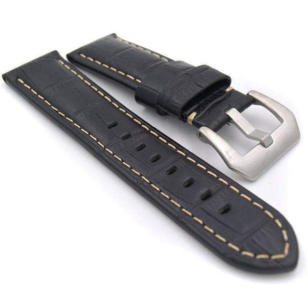 22mm 24mm Red / Blue / Green / Brown / Black Leather Watch Strap [W097]