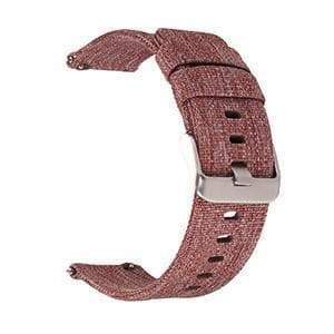 22mm 24mm Red / Pink / Blue / Purple / Green / Brown / Grey / Black Nylon Canvas Watch Strap with Quick Release Pin [W073]