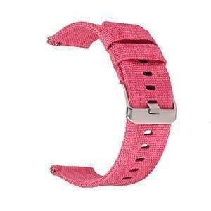 22mm 24mm Red / Pink / Blue / Purple / Green / Brown / Grey / Black Nylon Canvas Watch Strap with Quick Release Pin [W073]