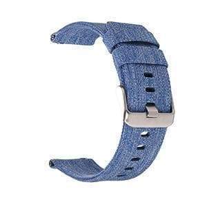 22mm 24mm Red / Pink / Blue / Purple / Green / Brown / Grey / Black Nylon Canvas Watch Strap with Quick Release Pin [W073]