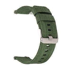 22mm 24mm Red / Pink / Blue / Purple / Green / Brown / Grey / Black Nylon Canvas Watch Strap with Quick Release Pin [W073]