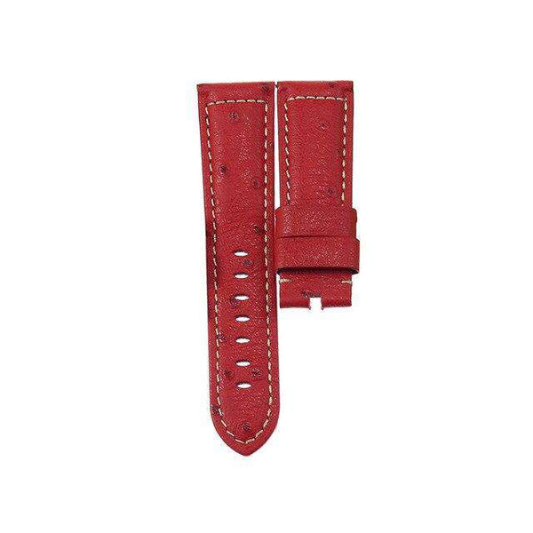 22mm 24mm Yellow / Red / Pink / Blue / Green / Brown / Black Ostrich Watch Strap [W066]