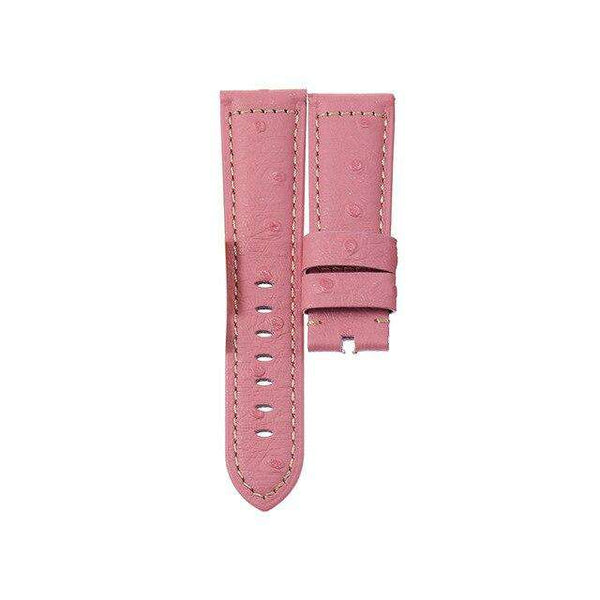 22mm 24mm Yellow / Red / Pink / Blue / Green / Brown / Black Ostrich Watch Strap [W066]