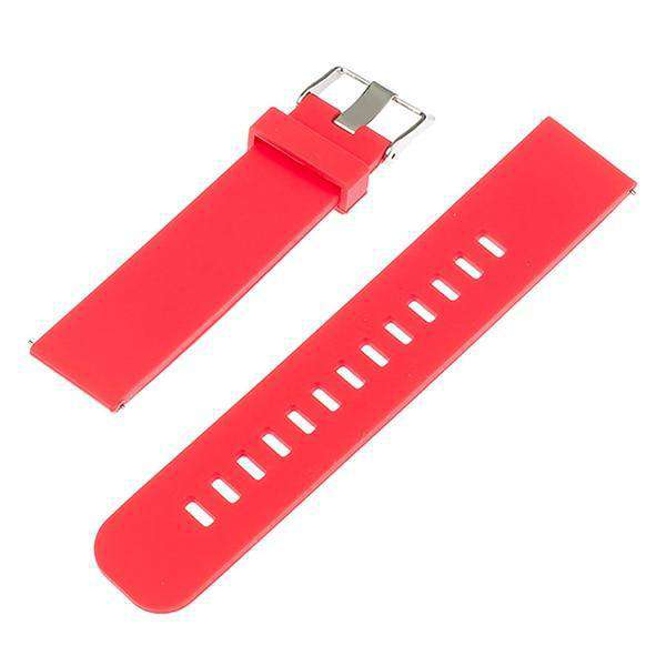 17mm 18mm 19mm 20mm 21mm 22mm Red / Blue / Green / Grey / Black Rubber Watch Strap with Quick Release Pin [W033]