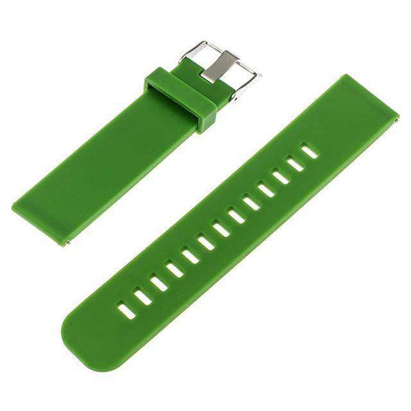 17mm 18mm 19mm 20mm 21mm 22mm Red / Blue / Green / Grey / Black Rubber Watch Strap with Quick Release Pin [W033]