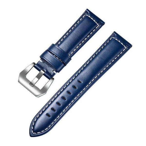 22mm Yellow / Red / Blue / Brown Leather Watch Strap [W153]
