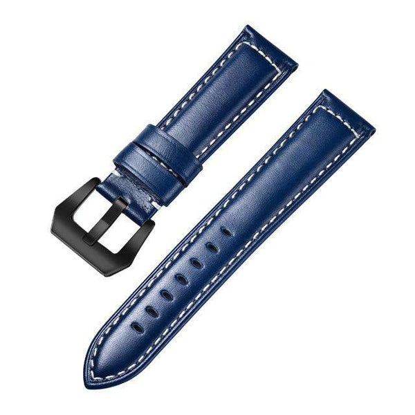 22mm Yellow / Red / Blue / Brown Leather Watch Strap [W153]