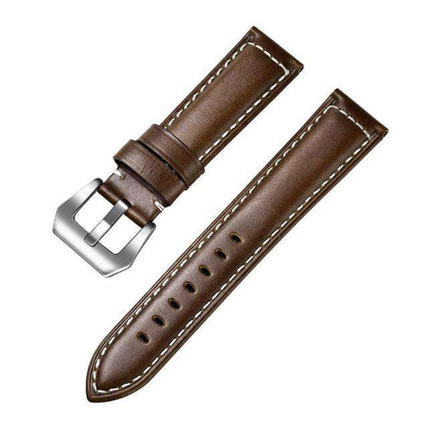 22mm Yellow / Red / Blue / Brown Leather Watch Strap [W153]