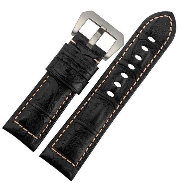 24mm Blue / Brown / Black Leather Watch Strap [W059]