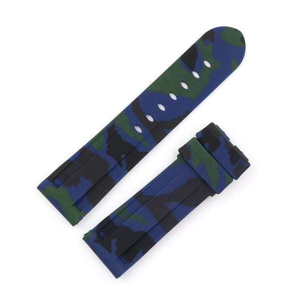 24mm Camouflage Rubber Watch Strap [W093]