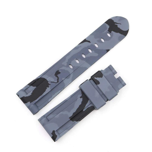 24mm Camouflage Rubber Watch Strap [W093]