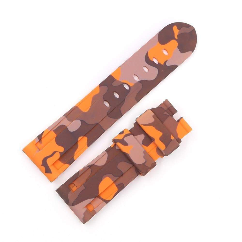 24mm Camouflage Rubber Watch Strap [W093]