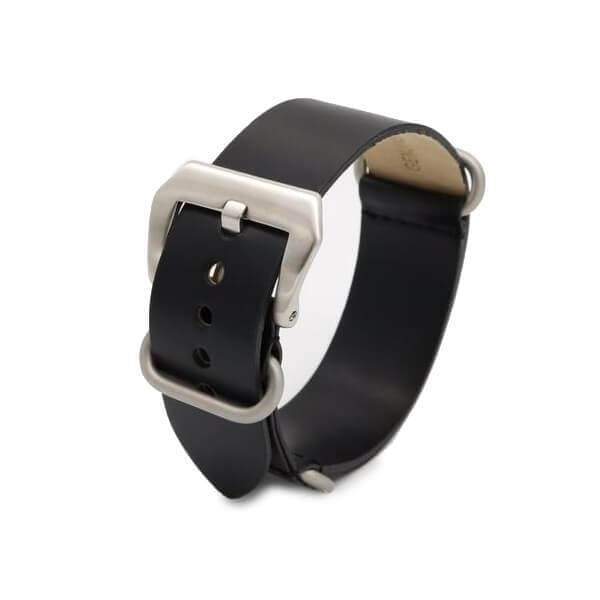 24mm Vintage Red / Green / Brown / Black Leather NATO Watch Strap with Silver / Black Buckle [W089]