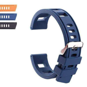 Dark Slate Gray 20mm 22mm Orange / Blue / Black Rubber Watch Strap [W072]