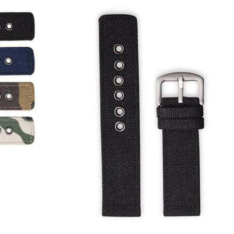 Dark Slate Gray 18mm 20mm 22mm 24mm Blue / Green / Brown / Black Canvas Watch Strap [W085]