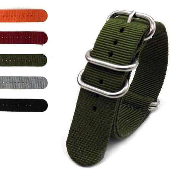 Dark Slate Gray 18mm 20mm 22mm 24mm Orange / Red / Green / Grey / Black Nylon NATO Watch Strap [W079]